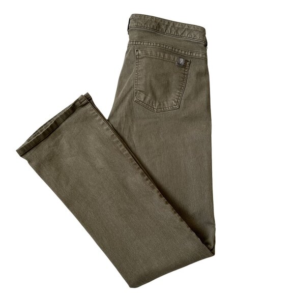 The North Face Womens 12 Olive Green Bootcut Denim Jeans Low Rise Southwestern - Picture 13 of 14